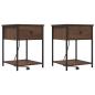 Preview: Nachttische 2 pcs Braune Eiche 42 x 41 x 56 cm Holzwerkstoff