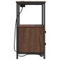 Preview: Nachttisch mit Ladestation 2 pcs Braune Eiche Holzwerkstoff