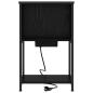 Preview: Nachttisch 2 pcs Schwarze Eiche 38 x 31 x 61 cm Holzwerkstoff