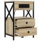 Preview: Nachttisch 2 pcs Sonoma Eiche 40 x 31 x 60 cm Holzwerkstoff