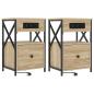 Preview: Nachttische 2 pcs Sonoma Eiche 40 x 31 x 60 cm Holzwerkstoff