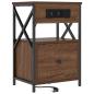 Preview: Nachttisch Braune Eiche 40 x 31 x 60 cm Holzwerkstoff