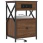Preview: Nachttisch Braune Eiche 40 x 31 x 60 cm Holzwerkstoff