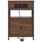 Preview: Nachttisch Braune Eiche 40 x 31 x 60 cm Holzwerkstoff