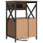 Preview: Nachttisch Braune Eiche 40 x 31 x 60 cm Holzwerkstoff