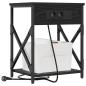 Preview: Nachttisch 2 pcs Schwarz Eiche 41 x 31 x 51 cm Holzwerkstoff
