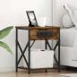 Preview: ARDEBO.de - Nachttisch 2 pcs Rauch-Eiche 41 x 31 x 51 cm Holzwerkstoff