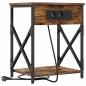Preview: Nachttisch 2 pcs Rauch-Eiche 41 x 31 x 51 cm Holzwerkstoff