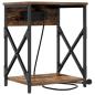 Preview: Nachttisch 2 pcs Rauch-Eiche 41 x 31 x 51 cm Holzwerkstoff