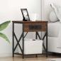 Preview: ARDEBO.de - Nachttisch Braun Eiche 41 x 31 x 51 cm Holzwerkstoff
