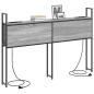 Preview: Stauraum-Kopfteil mit Kopfteil mit Speicher Grau Sonoma 140 cm Holzwerkstoff