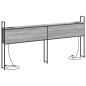 Preview: Stauraum-Kopfteil mit Kopfteil mit Speicher Grau Sonoma 180 cm Holzwerkstoff