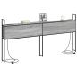 Preview: Stauraum-Kopfteil mit Kopfteil mit Speicher Grau Sonoma 200 cm Holzwerkstoff