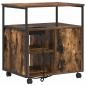Preview: Büroschrank mit Rad Räuchereiche 60 x 46 x 67 cm Holzwerkstoff