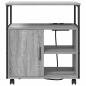 Preview: Büroschrank mit Rad Grau Sonoma 60 x 46 x 67 cm Holzwerkstoff
