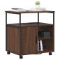 Preview: Büroschrank mit Rad Braune Eiche 60 x 46 x 67 cm Holzwerkstoff