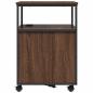 Preview: Büroschrank mit Rad Braune Eiche 60 x 46 x 67 cm Holzwerkstoff