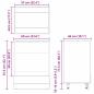 Preview: Backofen-Schrank Schwarze Eiche 60 x 46 x 81.5 cm Holzwerkstoff