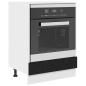 Preview: Backofen-Schrank Schwarze Eiche 60 x 46 x 81.5 cm Holzwerkstoff