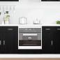 Preview: Backofen-Schrank Schwarze Eiche 60 x 46 x 81.5 cm Holzwerkstoff