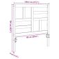 Preview: Bett Kopfteil Wachsbraun 105.5 x 4 x 104 cm Massivholz Kiefer