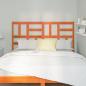 Preview: Bett Kopfteil Wachsbraun 145.5 x 4 x 104 cm Massivholz Kiefer