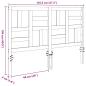 Preview: Bett Kopfteil Wachsbraun 145.5 x 4 x 104 cm Massivholz Kiefer