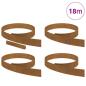 Preview: Rasenrand 4 pcs Rostig 450 x 10 cm Witterungsbeständiger Stahl