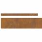 Preview: Rasenrand 4 pcs Rostig 450 x 10 cm Witterungsbeständiger Stahl