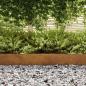 Preview: Rasenrand 4 pcs Rostig 450 x 15 cm Witterungsbeständiger Stahl