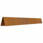 Preview: Rasenrand 4 pcs Rostig 450 x 15 cm Witterungsbeständiger Stahl