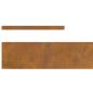 Preview: Rasenrand 4 pcs Rostig 450 x 15 cm Witterungsbeständiger Stahl