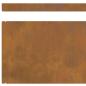 Preview: Rasenrand 4 pcs Rostig 450 x 15 cm Witterungsbeständiger Stahl