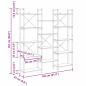 Preview: Regal Schwarze Eiche 156 x 25 x 167.5 cm Holzwerkstoff
