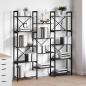 Preview: Regal Schwarze Eiche 156 x 25 x 167.5 cm Holzwerkstoff
