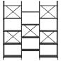 Preview: Regal Schwarze Eiche 156 x 25 x 167.5 cm Holzwerkstoff