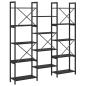Preview: Regal Schwarze Eiche 156 x 25 x 167.5 cm Holzwerkstoff