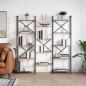 Preview: ARDEBO.de - Regal Eiche handwerklich 156 x 25 x 167.5 cm Holzwerkstoff