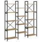 Preview: Regal Eiche handwerklich 156 x 25 x 167.5 cm Holzwerkstoff