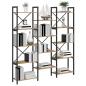 Preview: Regal Eiche handwerklich 156 x 25 x 167.5 cm Holzwerkstoff