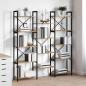 Preview: Regal Eiche handwerklich 156 x 25 x 167.5 cm Holzwerkstoff