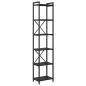 Preview: Bücherregal Schwarze Eiche 40 x 30 x 188 cm Holzwerkstoff