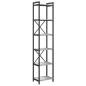 Preview: Bücherregal Grau Sonoma 40 x 30 x 188 cm Holzwerkstoff