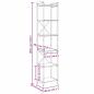 Preview: Bücherregal Grau Sonoma 40 x 30 x 188 cm Holzwerkstoff