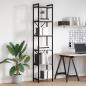 Preview: Bücherregal Grau Sonoma 40 x 30 x 188 cm Holzwerkstoff