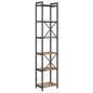 Preview: Bücherregal Eiche handwerklich 40 x 30 x 188 cm Holzwerkstoff