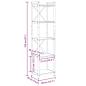Preview: Bücherregal 40 x 30 x 155 cm Holzwerkstoff Geräucherte Eiche