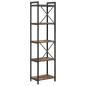 Preview: Bücherregal Räuchereiche 40 x 30 x 153 cm Holzwerkstoff