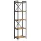 Preview: Bücherregal Eiche handwerklich 40 x 30 x 153 cm Holzwerkstoff