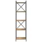 Preview: Bücherregal Eiche handwerklich 40 x 30 x 153 cm Holzwerkstoff
